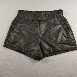 Sincerely Jules  Faux Leather Shorts Womens XS High Rise Paperbag Waist